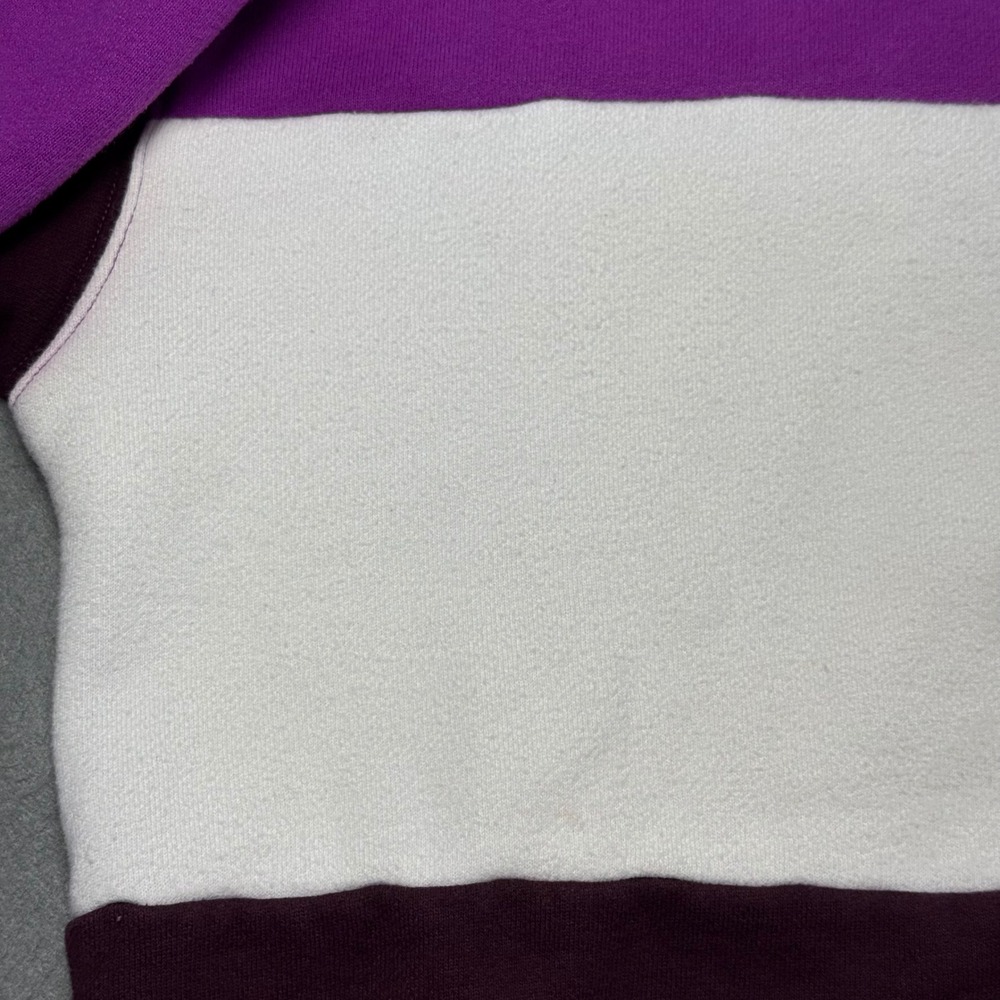 Tna Aritzia Colorblock Sweatshirt Size S Purple White Burgundy Crewneck Fleece - Picture 6 of 12